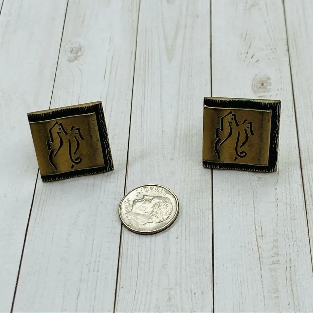 VTG Swank Seahorse Cuff Links‎